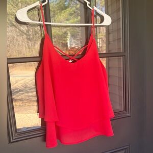 Vibrant Red Layered Tank